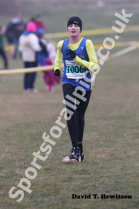 No 1006, Under-13s girls, North East Harrier League, Wrekerton, Gateshead.